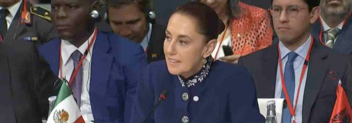 “Soy una mujer de paz”: Sheinbaum reivindica a México en España