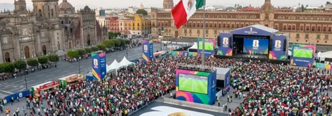 El Zócalo se convertirá en una fiesta mundialista